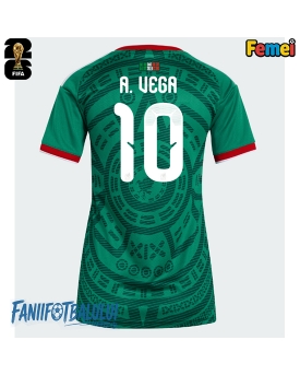 Mexic Alexis Vega #10 Echipament de Fotbal Replică Mondial 2026 Femei Acasa